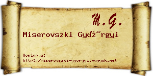 Miserovszki Györgyi névjegykártya